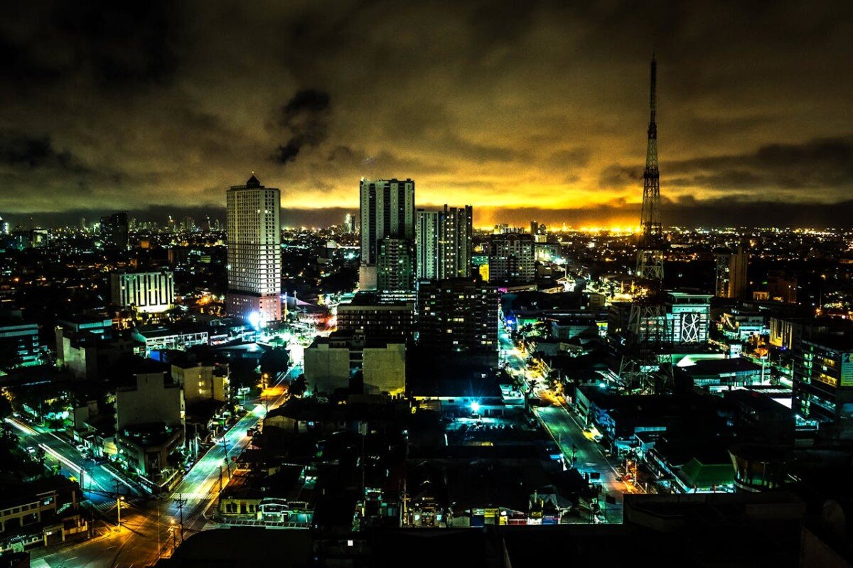 Night time view of Quezon City Properties