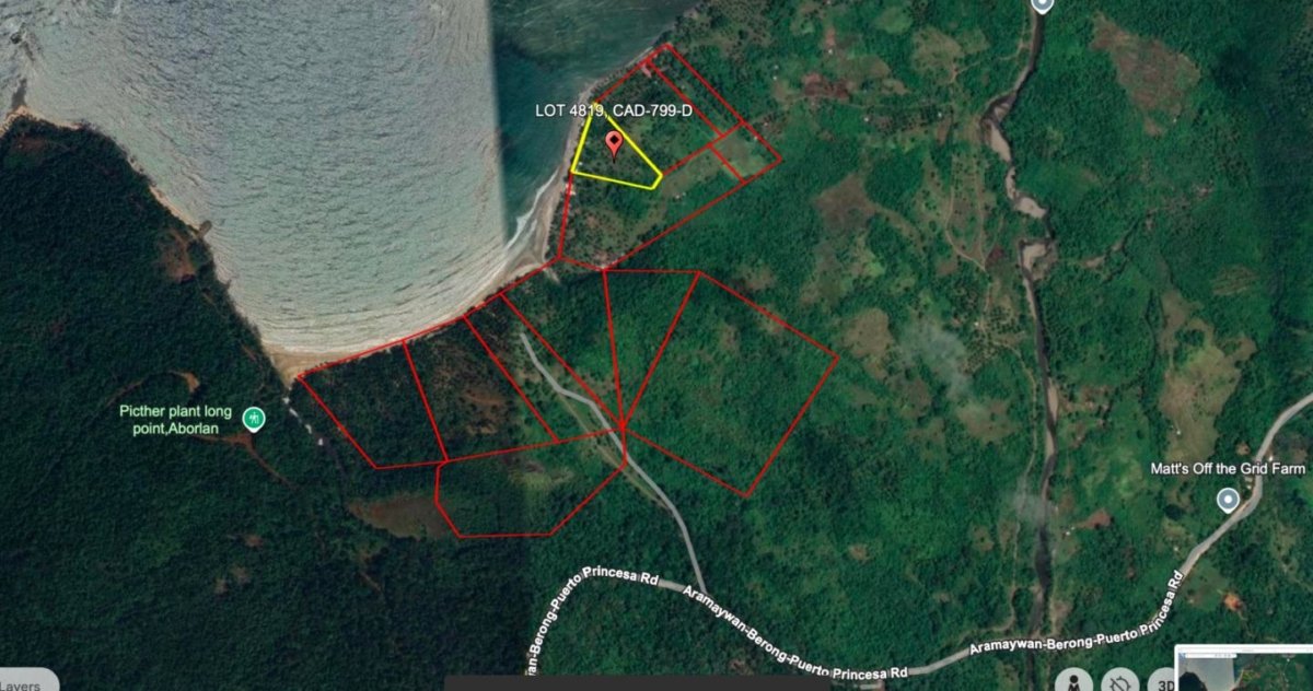 gmap For Sale 1.7 ha Beachfront Property in Palawan