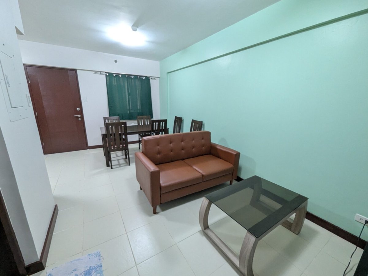 2 bedroom with balcony & laundry area 66.5sqm, Rhapsody Residences. Fully furnished (Near Festival Mall & Alabang Town Center)