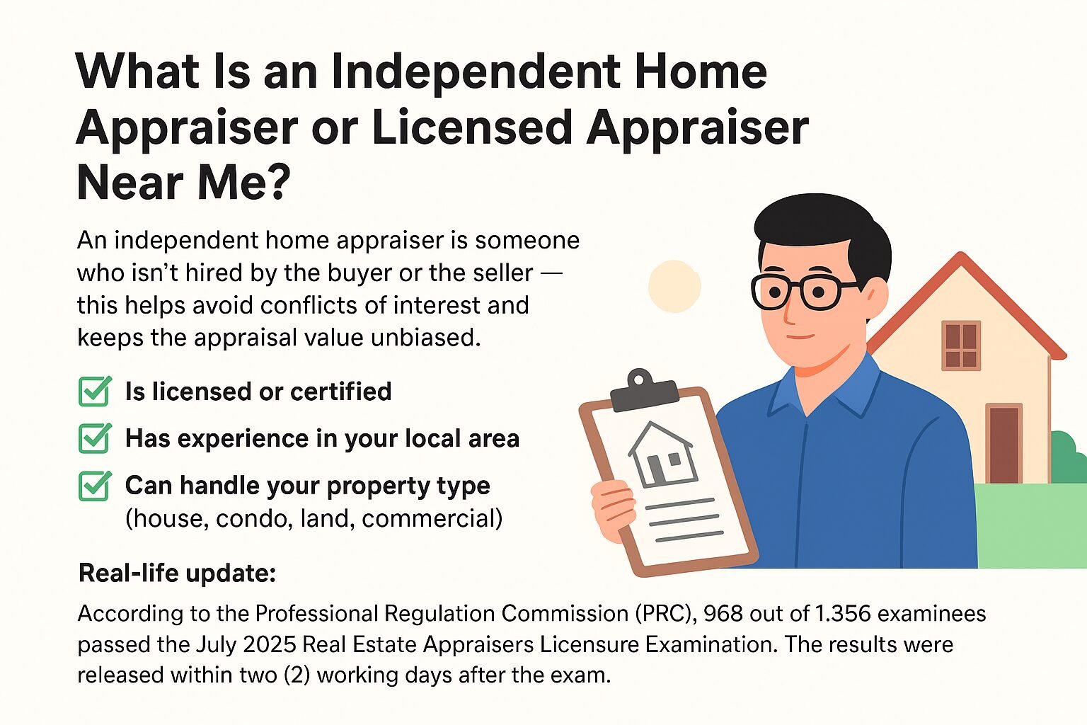 Appraiser Checklist before hiring