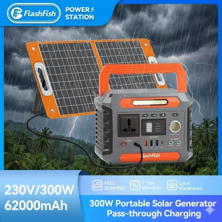 Don’t Get Caught in the Dark: FlashFish P66 Review ⛈️ — The 300W Mini Workhorse That Keeps Everything Running