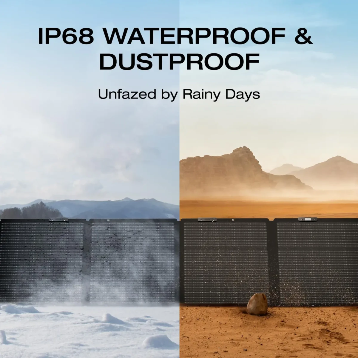 ecoflow 220w solar panels waterproof and dustproof