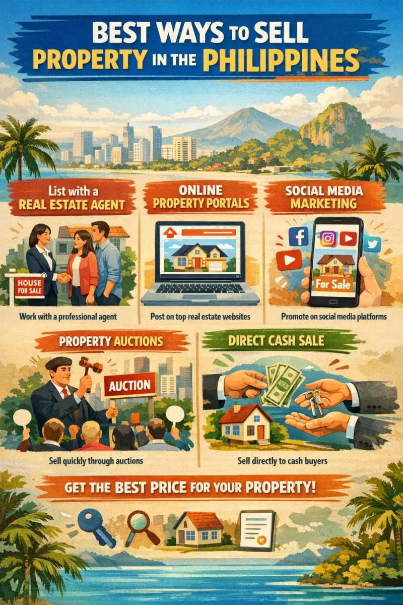 An image depicting the best ways to sell property n the Philippines