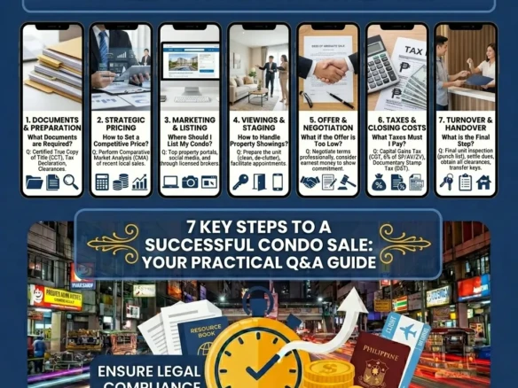 An image showing the steps on how to sell condos in the Philippines