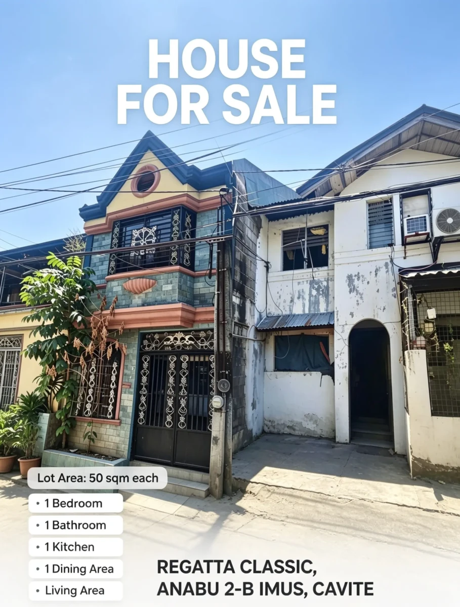 FOR SALE – AFFORDABLE HOME IN REGATTA CLASSICS, ANABU 2-B, IMUS, CAVITE