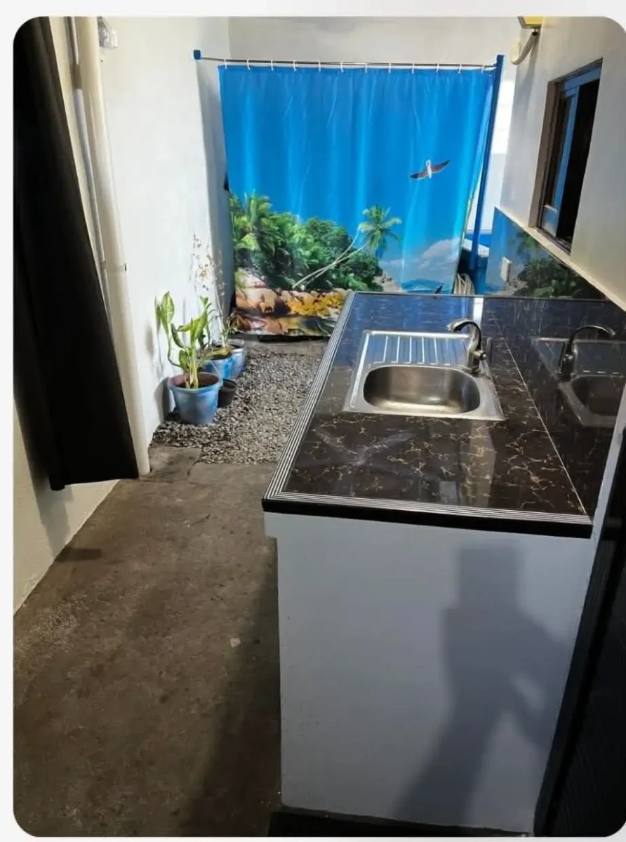 dirty-kitchen 3-Bedroom Pool Home & Lot for Sale in San Fernando Pampanga, 107 sq m lot, CLEAN TITLE