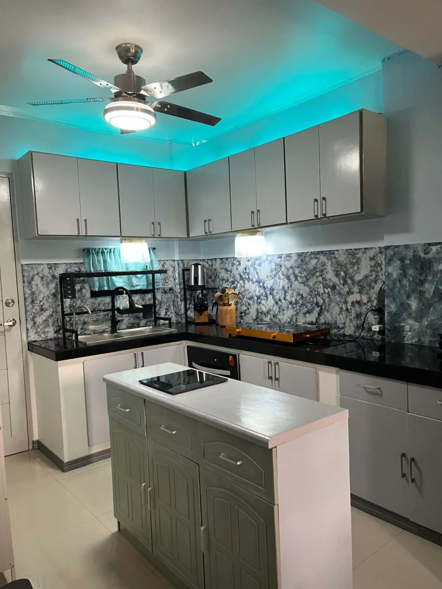 kitchen 3-Bedroom Pool Home & Lot for Sale in San Fernando Pampanga, 107 sq m lot, CLEAN TITLE