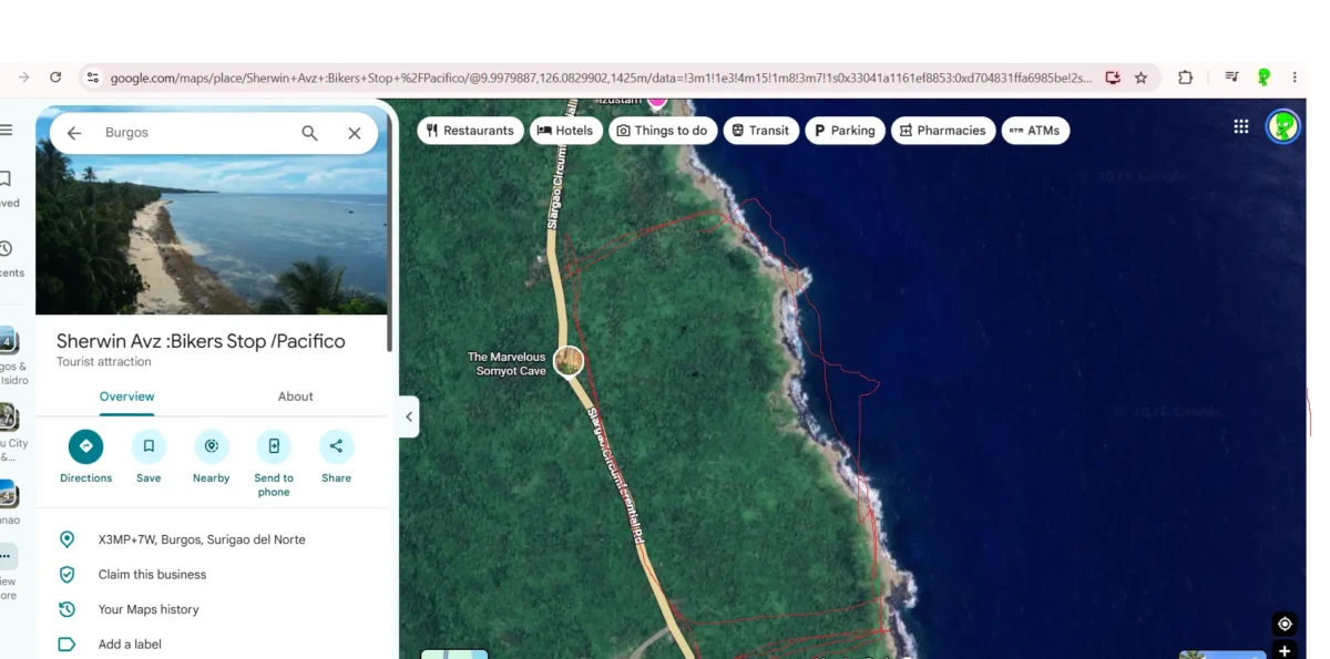 Land in Siargao 1.2-4 Hectars along the road hill side of Sea